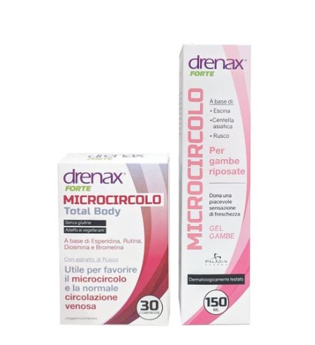 Drenax microcircolo - confezione da 30 compresse + gel gambe 150 millilitri